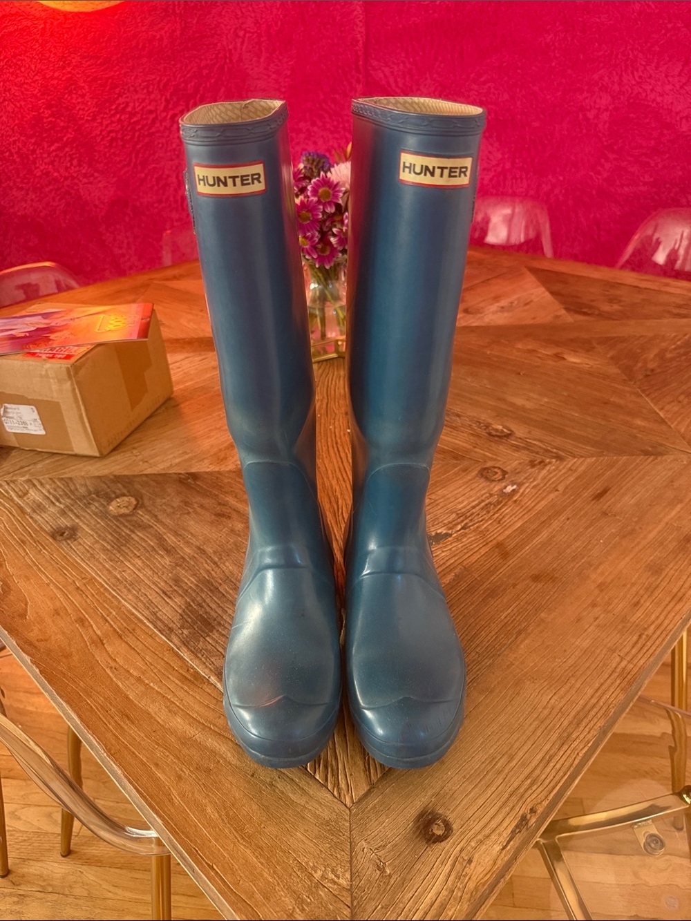 Rubber Boots on Table